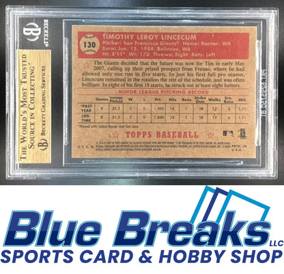 2007 Topps Rookie 1952 Edition Tim Lincecum #130 RC BGS 9.5 Giants