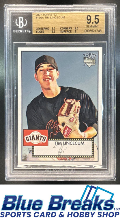 2007 Topps Rookie 1952 Edition Tim Lincecum #130 RC BGS 9.5 Giants