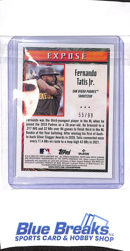 2022 Topps Chrome - green - Expose - Fernando Tatis Jr - 55/99 - #EX-11 - baseball - Padres