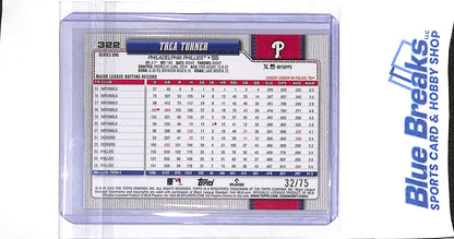 2026 Topps - Series 1 - black - Trea Turner - 32/75 - #322 - baseball - Phillies