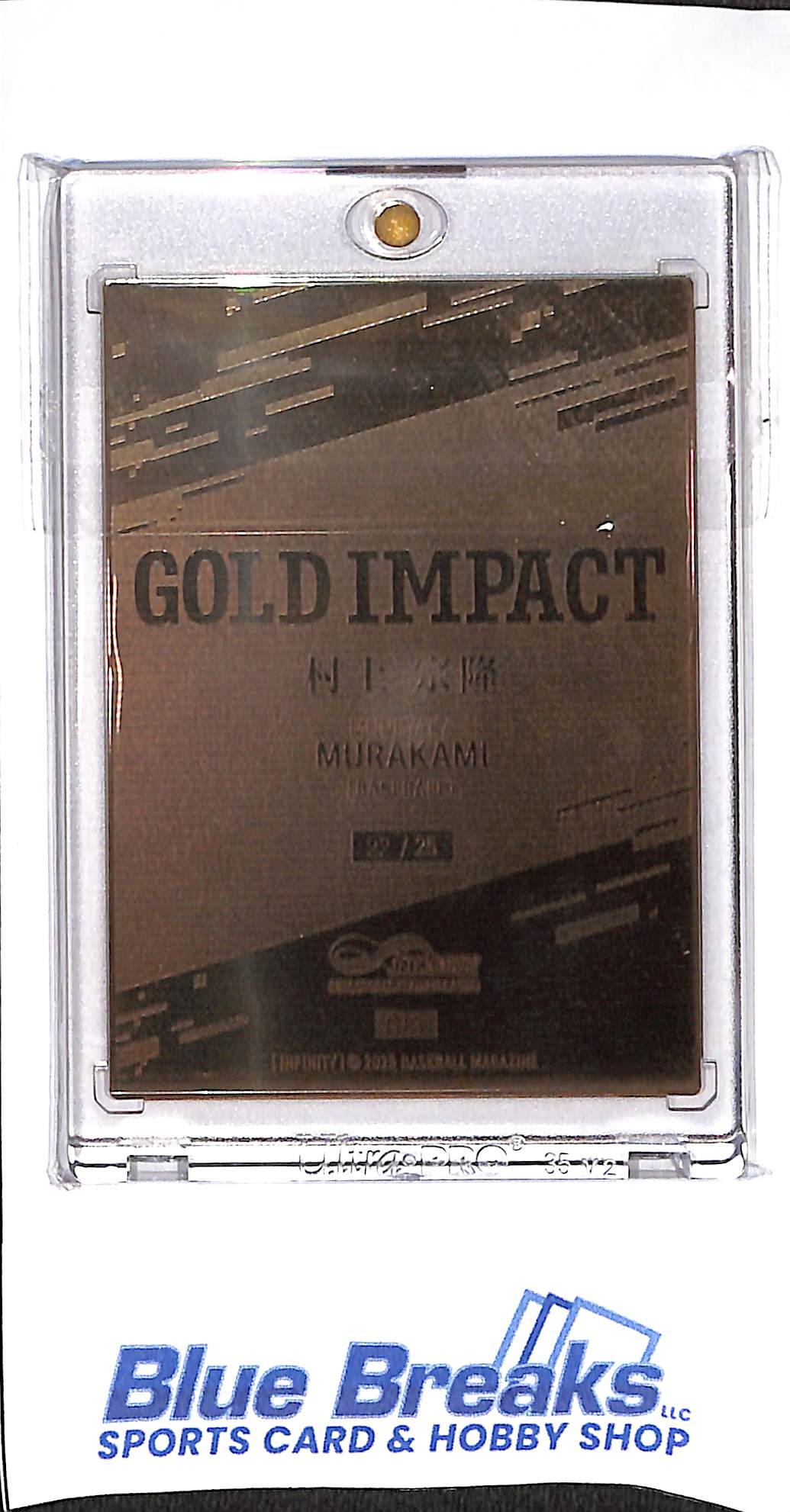 2025 BBM - Baseball Magazine - Infinity - Gold Impact - Munetaka Murakami - 22/25 - #GI3 - baseball - Swallows - White Sox