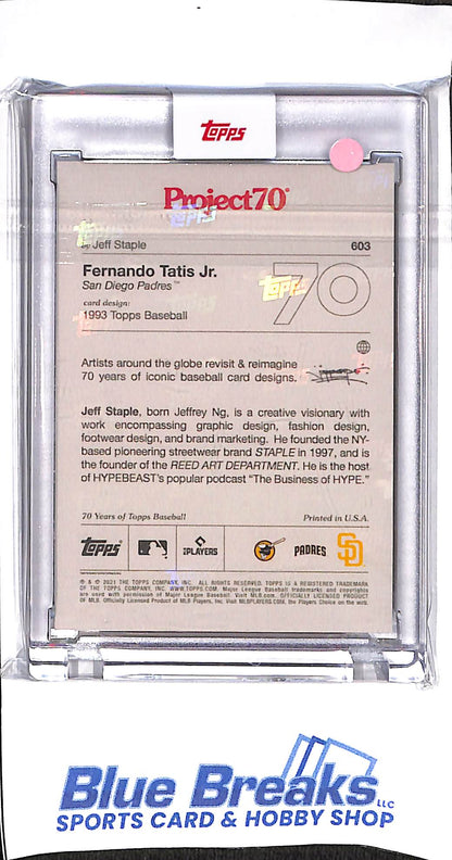 2021 Topps - Project 70 - 1993 Topps - Fernando Tatis Jr - Jeff Staple - #603 - baseball - Padres