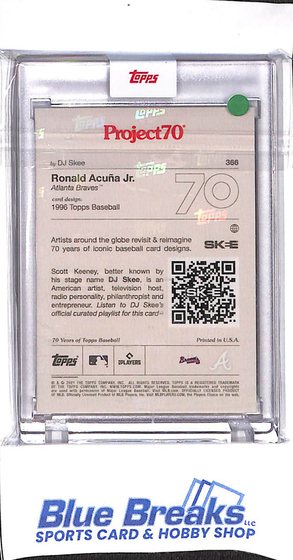2021 Topps - Project 70 - 1996 Topps - Ronald Acuna Jr - DJ Skee - #366 - baseball - Braves