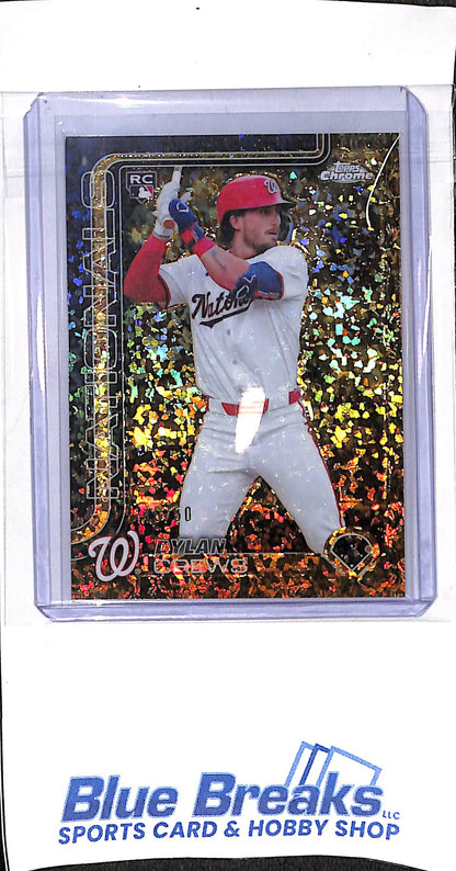 2025 Topps Chrome Gilded - gold mini diamond - Dylan Crews - 46/50 - RC - #178 - baseball - Nationals