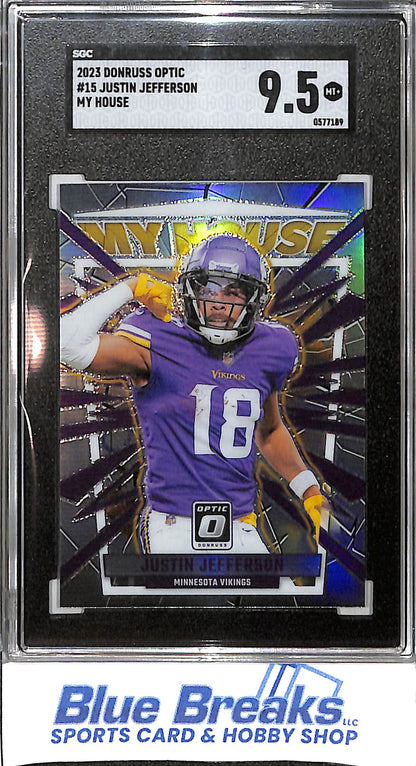 2023 Panini - Donruss Optic - My House - Justin Jefferson - #15 - SGC 9.5 - football - Vikings