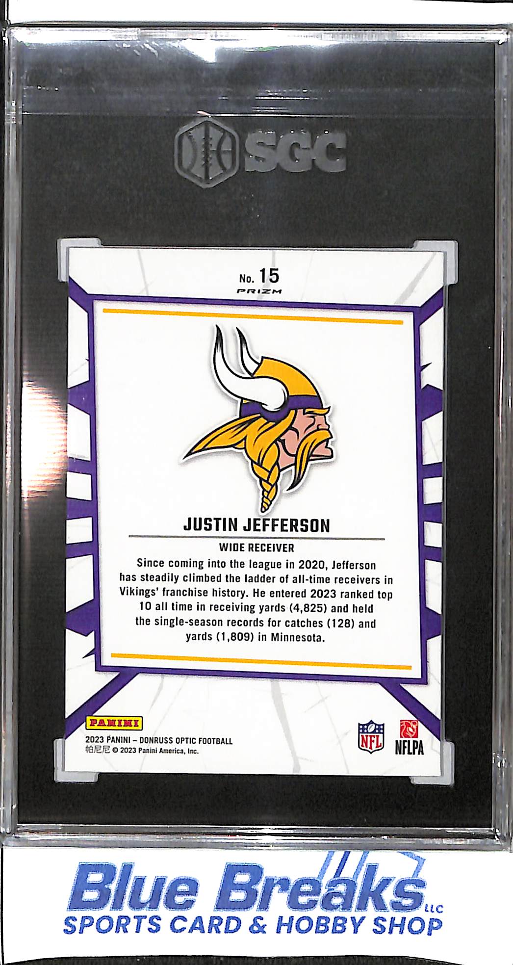 2023 Panini - Donruss Optic - My House - Justin Jefferson - #15 - SGC 9.5 - football - Vikings