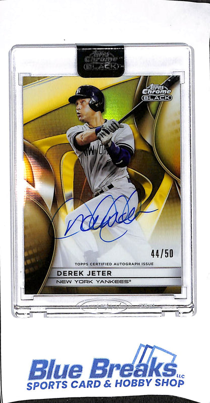 2025 Topps Chrome Black - gold - Derek Jeter - auto - 44/50 - #CBA-DJ - baseball - Yankees