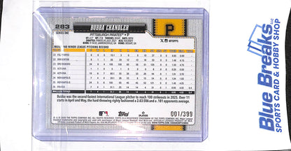 2026 Topps - Series One - yellow - Bubba Chandler - 001/399 - RC - #283 - baseball - Pirates