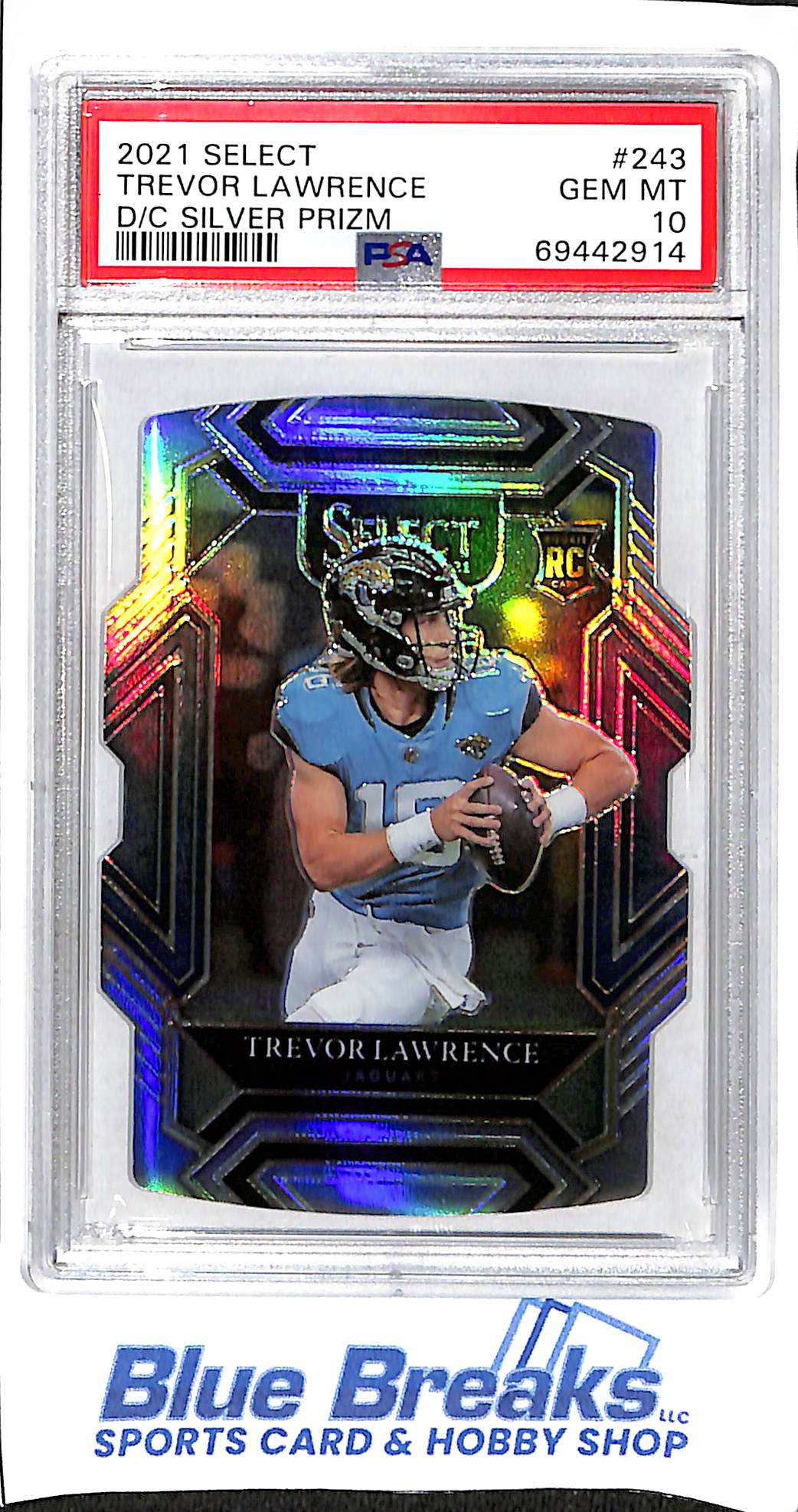 2021 Panini - Select - Die-Cut - Silver Prizm - Trevor Lawrence - RC - #243 - PSA 10 - football - Jaguars