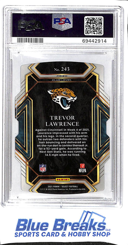 2021 Panini - Select - Die-Cut - Silver Prizm - Trevor Lawrence - RC - #243 - PSA 10 - football - Jaguars
