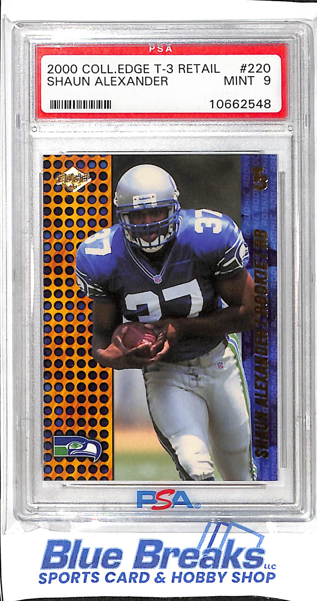 2000 Collector's Edge - T-3 Retail - Shaun Alexander - rookie - #220 - PSA 9 - football - Seahawks