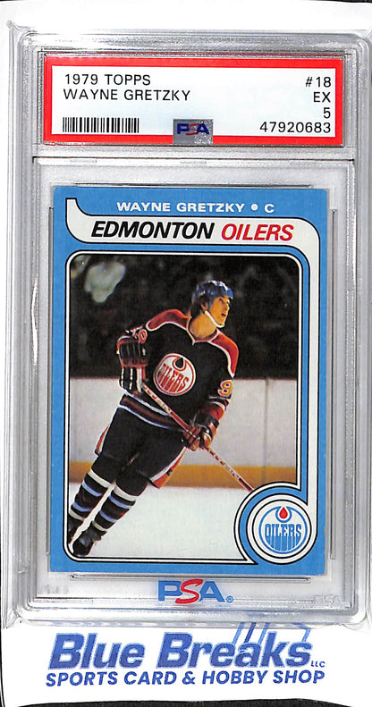 1979 Topps - Wayne Gretzky - Rookie - PSA 5 - hockey - Edmonton Oilers - #18