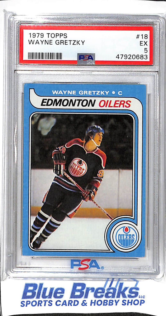 1979 Topps - Wayne Gretzky - Rookie - PSA 5 - hockey - Edmonton Oilers - #18