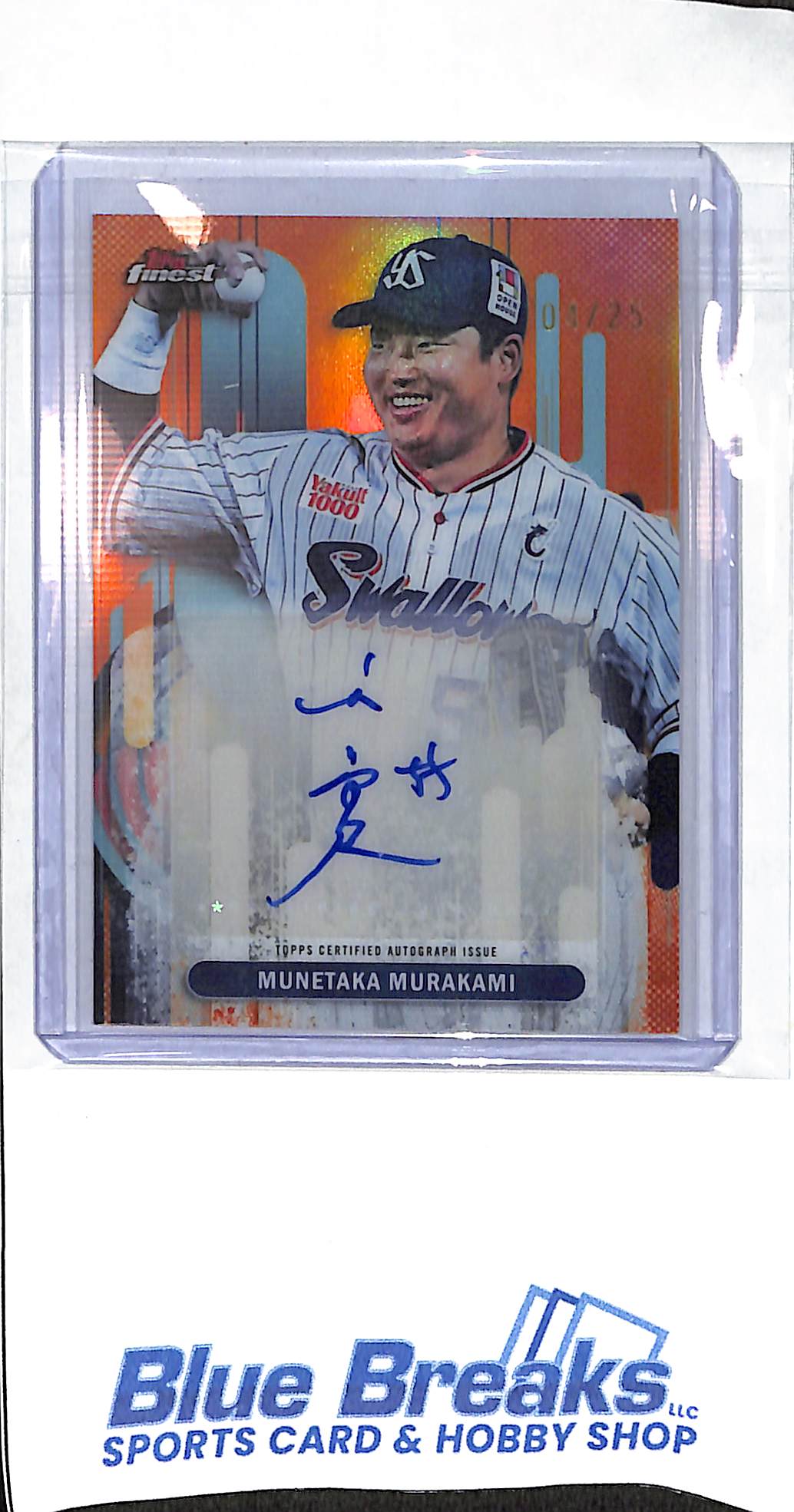 2025 Topps - Finest - NPB - orange - Munetaka Murakami - auto kanji - 04/25 - #FA-MMU - baseball - Tokyo Yakult Swallows - White Sox