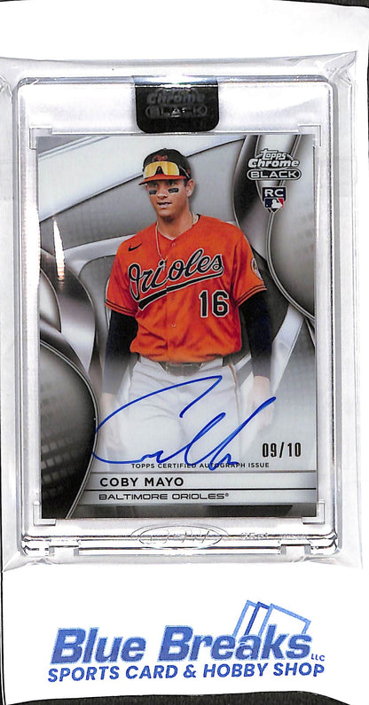 2025 Topps Chrome Black - black - Coby Mayo - auto - 09/10 - RC - #CBA-CMA - baseball - Orioles