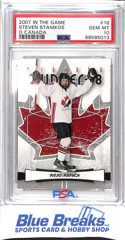 2007 In the Game - Steven Stamkos - O Canada - #16 - Hockey - Lightning - PSA 10