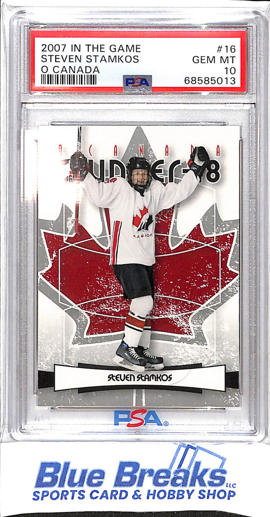 2007 In the Game - Steven Stamkos - O Canada - #16 - Hockey - Lightning - PSA 10