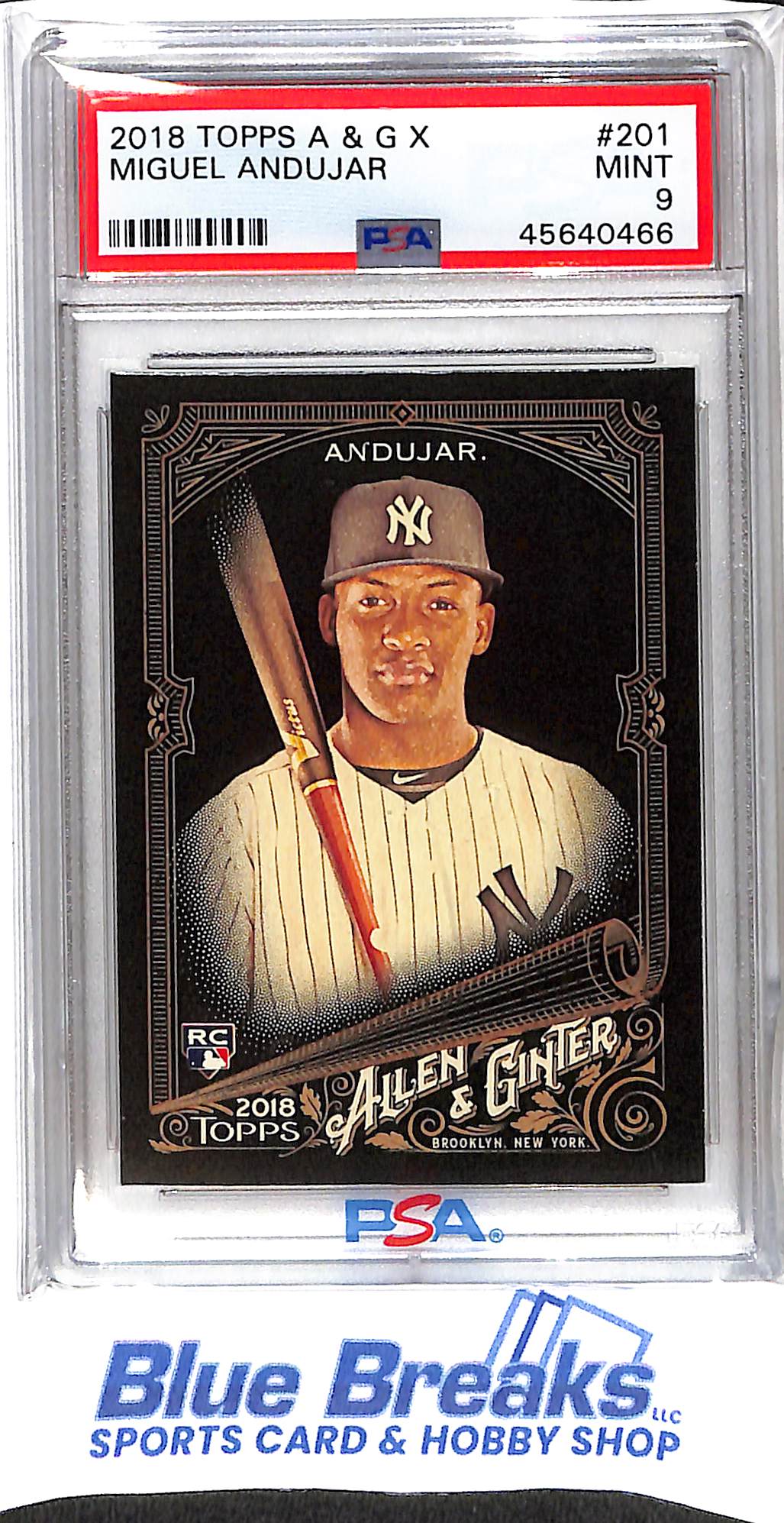 2018 Topps - Allen & Ginter X - Miguel Andujar - #201 - RC - PSA 9 - baseball - Yankees