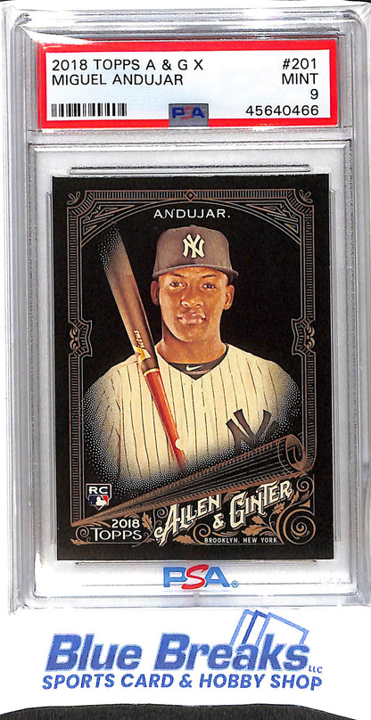 2018 Topps - Allen & Ginter X - Miguel Andujar - #201 - RC - PSA 9 - baseball - Yankees