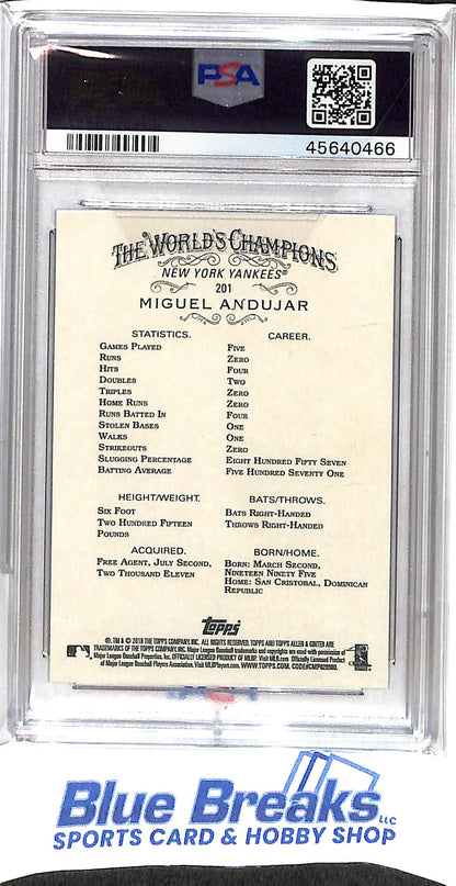 2018 Topps - Allen & Ginter X - Miguel Andujar - #201 - RC - PSA 9 - baseball - Yankees