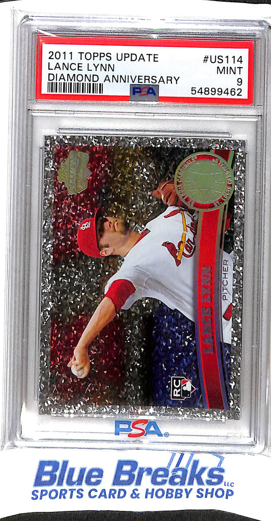 2011 Topps Update - Diamond Anniversary - Lance Lynn - RC - #US114 - PSA 9 - baseball - Cardinals