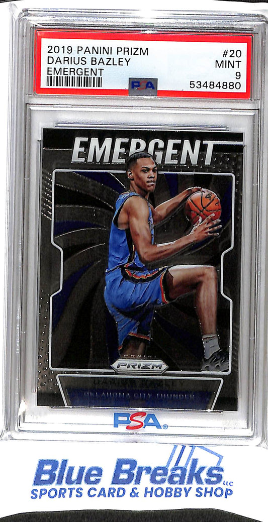 2019 Panini - Prizm - Emergent - Darius Bazley - #20 - PSA 9 - basketball - Thunder