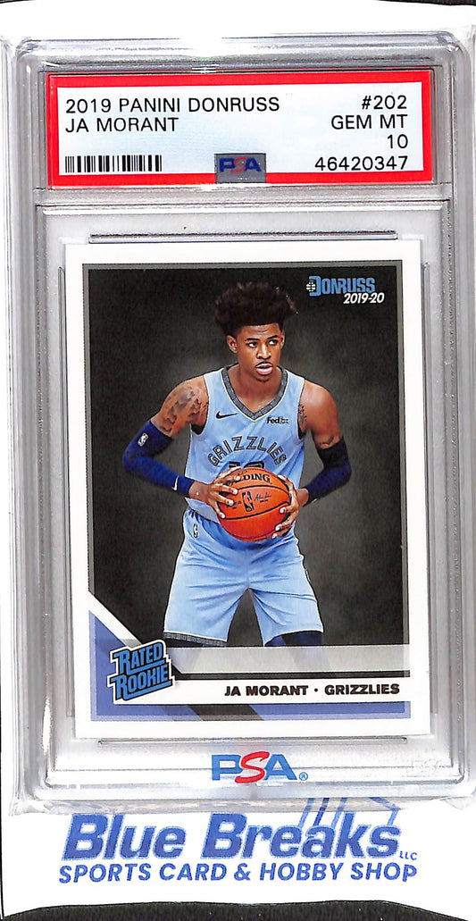 2019 Panini - Donruss - Rated Rookie - Ja Morant - #202 - PSA 10 - basketball - Grizzlies