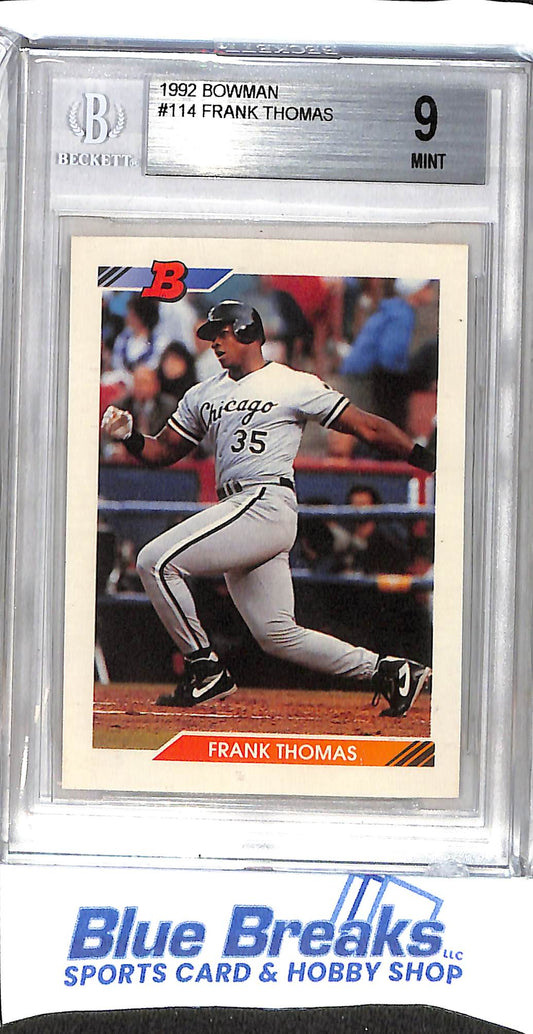 1992 Bowman - Frank Thomas - #114 - BGS 9 - baseball - White Sox - drop