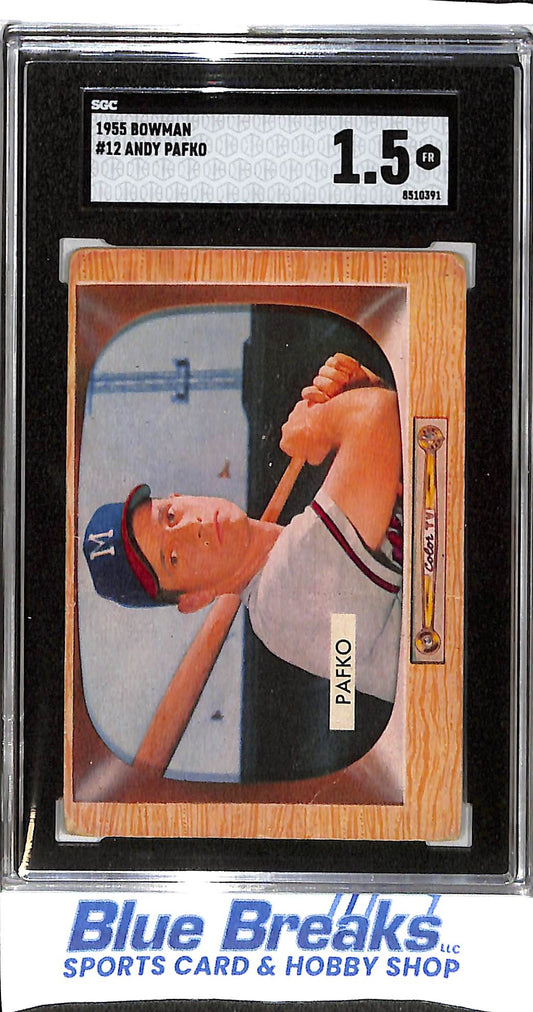 1955 Bowman - Andy Pafko - #12 - SGC 1.5 - baseball - Braves