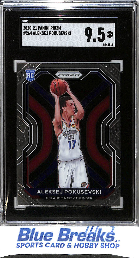 2020-21 Panini - Prizm - Aleksej Pokusevski - RC - #264 - SGC 9.5 - baseball - Thunder - drop