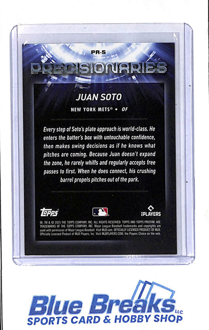 2025 Topps - Pristine - Precisionaries - Juan Soto - #PR-5 - baseball - Mets - drop
