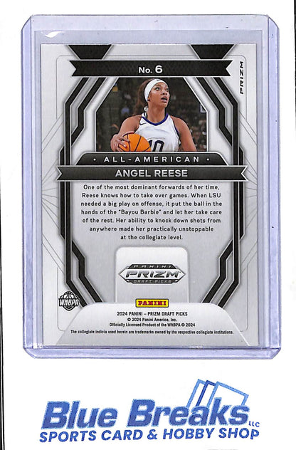 2024 Panini - Prizm Draft Picks - red cracked ice - All- American - Angel Reese - RC- #6 - basketball - LSU Tigers - Sky - drop