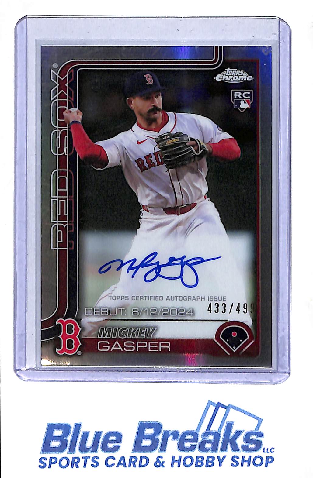 2025 Topps Chrome - Debut - refractor - Mickey Gasper - auto - 433/499 - RC - #CRDA-MG - baseball - Red Sox