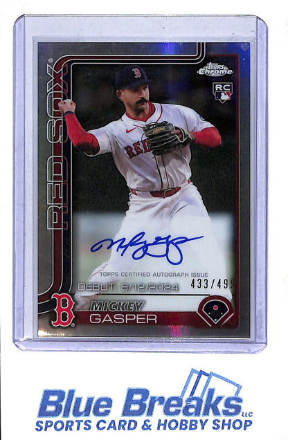 2025 Topps Chrome - Debut - refractor - Mickey Gasper - auto - 433/499 - RC - #CRDA-MG - baseball - Red Sox