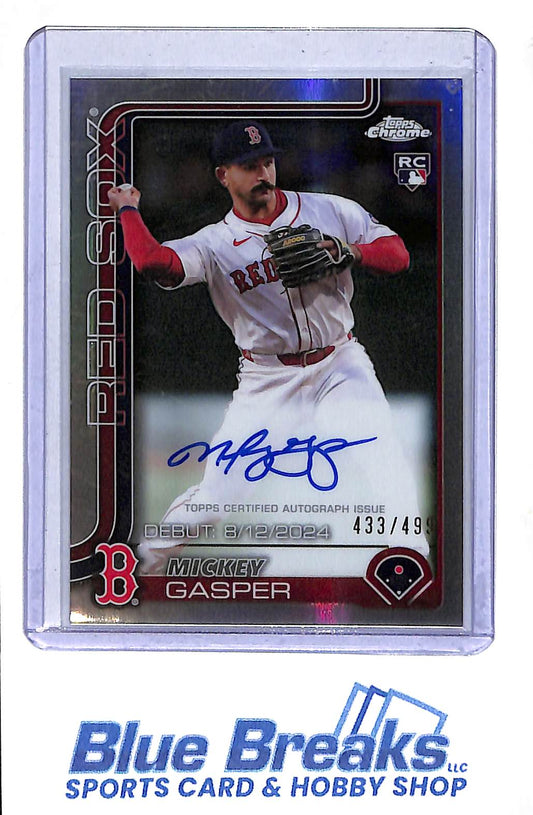2025 Topps Chrome - Debut - refractor - Mickey Gasper - auto - 433/499 - RC - #CRDA-MG - baseball - Red Sox