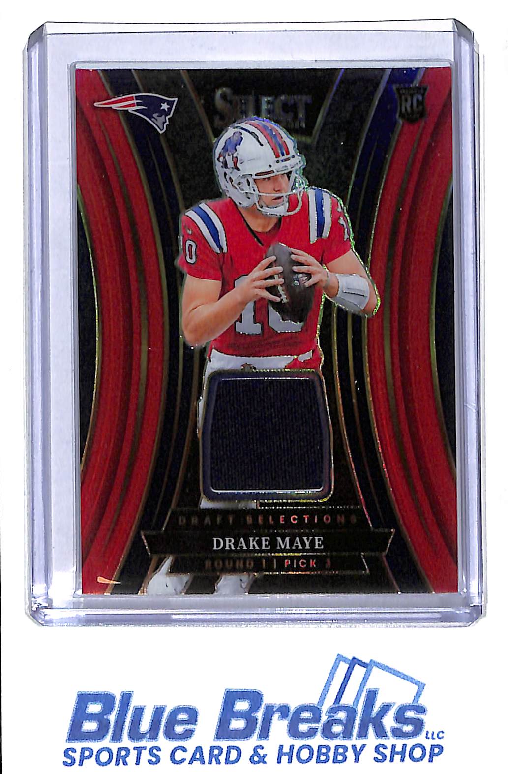 2024 Panini - Select - Draft Selections - red - Drake Maye - relic - RC - #DSM-DME - football - Patriots - drop