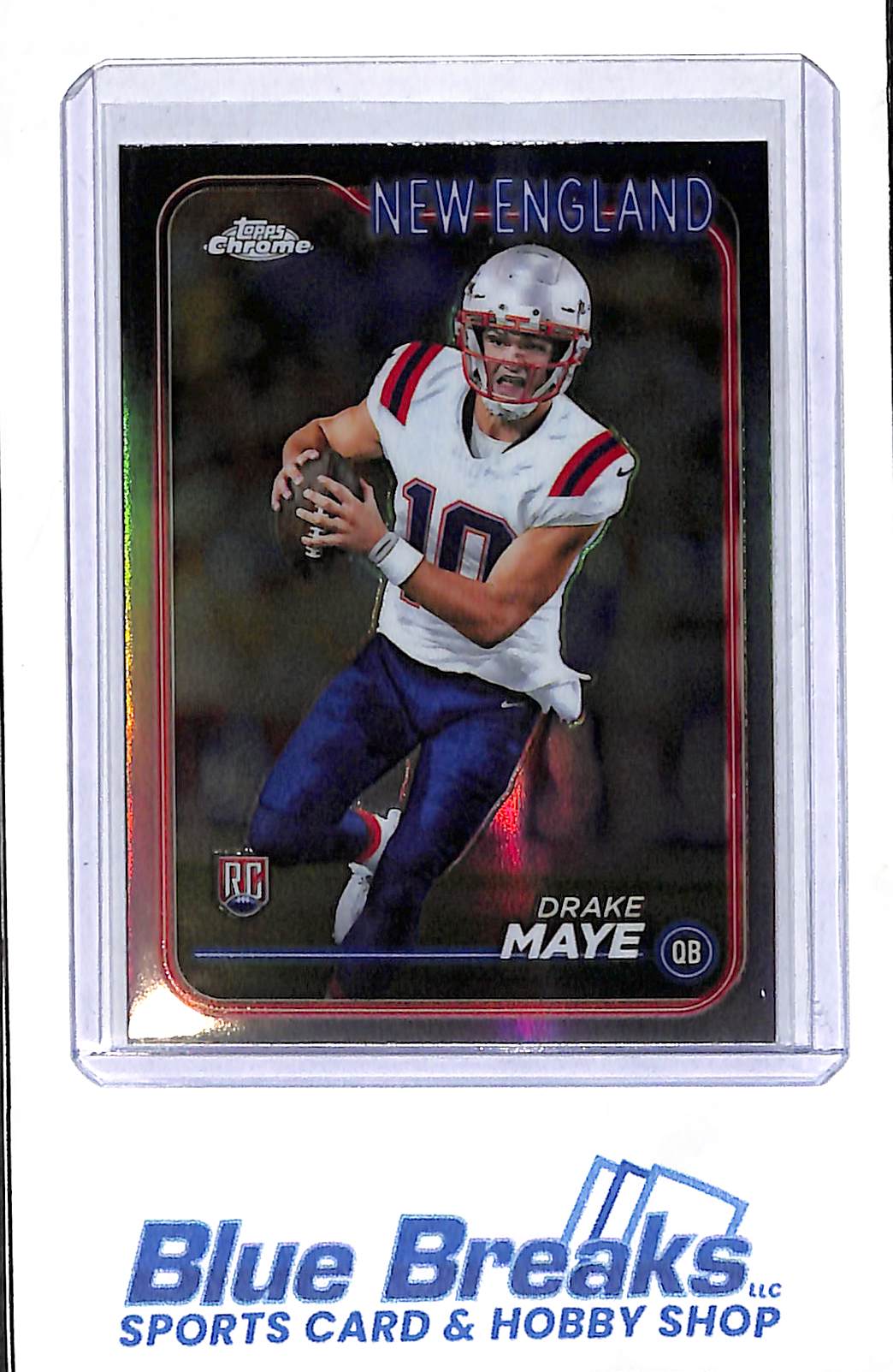 2024 Topps Chrome - refractor - Drake Maye - RC - #203 - football - Patriots - drop