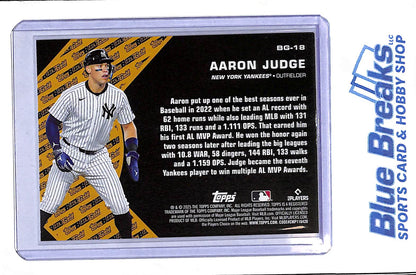2025 Topps - Black Gold - Aaron Judge - #BG-18 - Baseball - Yankees - drop