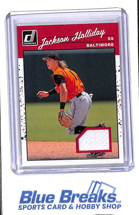 2023 Panini - Donruss - Jackson Holliday - relic - #90M-JK - baseball - Orioles - drop