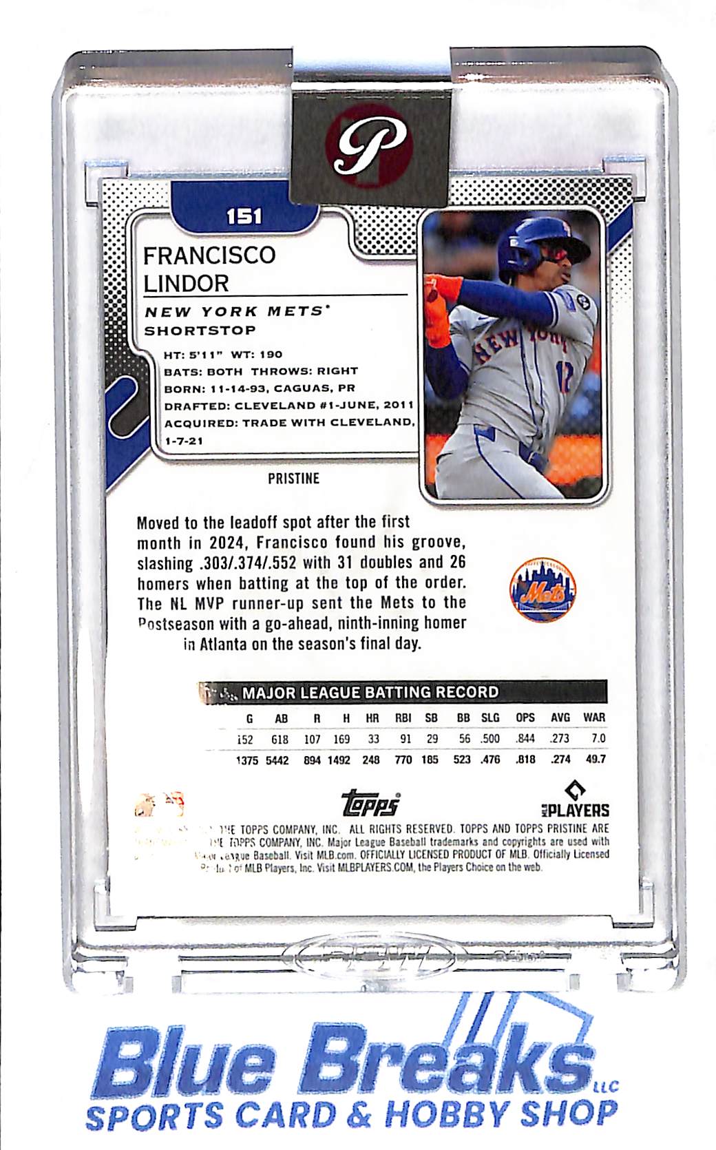 2025 Topps - Finest - pink - Francisco Lindor - 01/15 - #151 - baseball - Mets