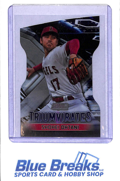 2023 Topps - Stadium Club Chrome - Triumvirates - Shohei Ohtani - #T-25 - baseball - Angels - Dodgers