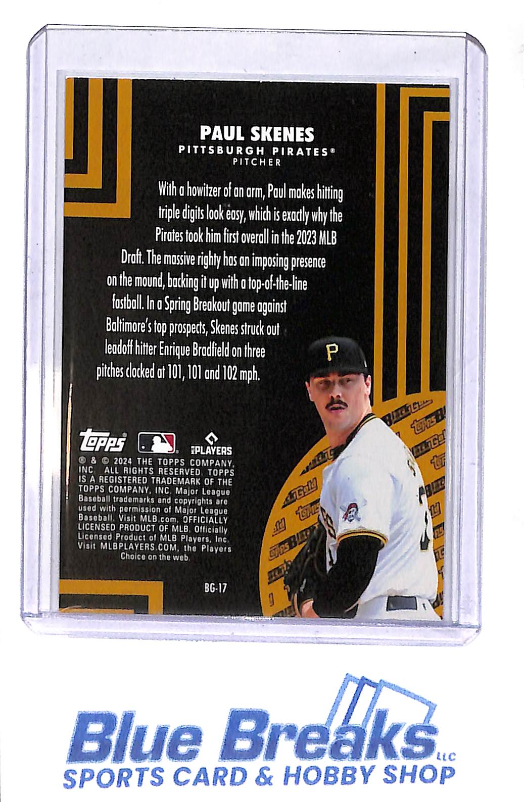 2024 Topps - black gold - Paul Skenes - RC - #BG-17 - baseball - Pirates - drop