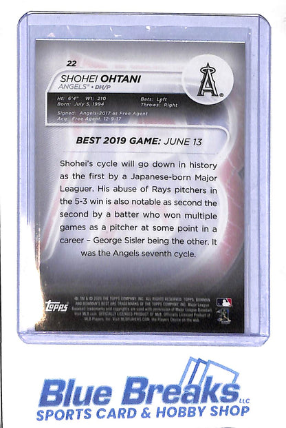 2020 Bowman's Best - Shohei Ohtani - #22 - baseball - Angels - Dodgers