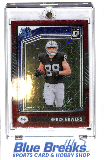 2024 Panini - Donruss Optic - Rated Rookie - mojo prizm - Brock Bowers - RC - #215 - football - Raiders