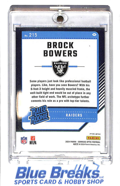 2024 Panini - Donruss Optic - Rated Rookie - mojo prizm - Brock Bowers - RC - #215 - football - Raiders