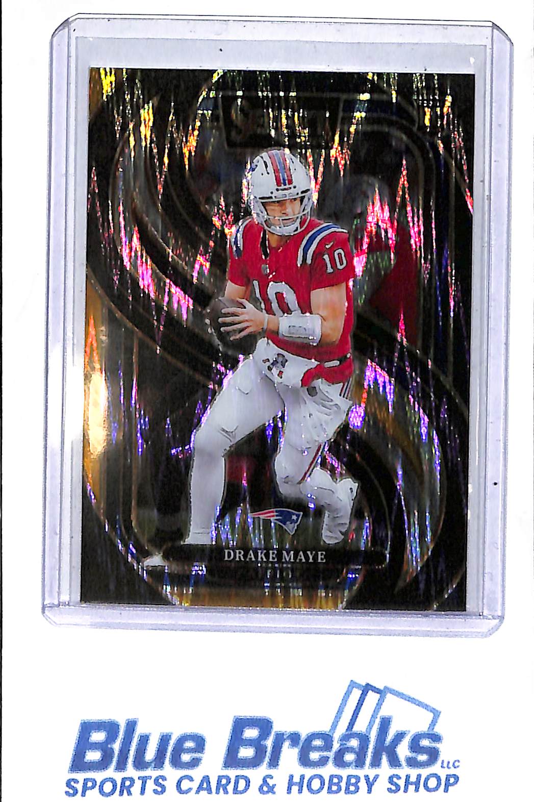 2024 Panini - Select - yellow blue shock - Drake Maye - RC - #113 - football - Patriots