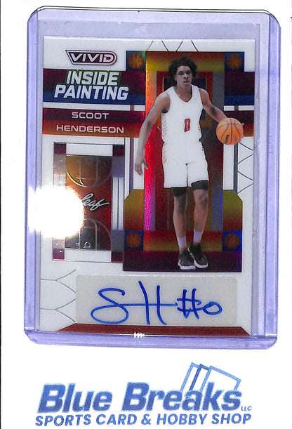2023 Leaf- Vivid - Inside Painting - Scoot Henderson - auto -24/25 -#IP-SHI - basketball - Trailblazers
