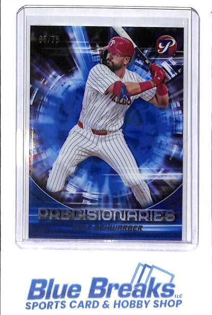 2025 Topps - Pristine - blue - Precisionaries - Kyle Schwarber - 67/75 - #PR-18 - baseball - Phillies