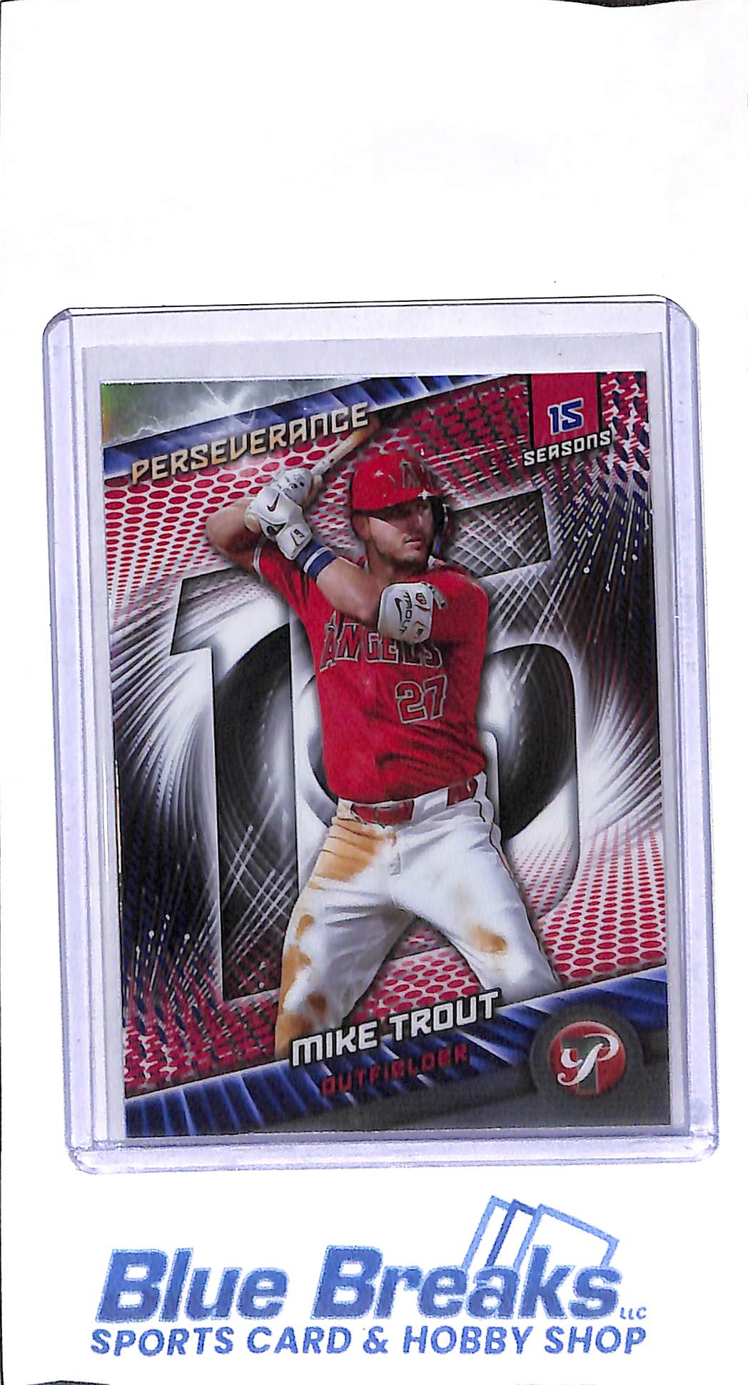 2025 Topps - Pristine - Perseverance - Mike Trout - #P-16 - baseball - Angels