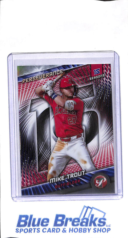 2025 Topps - Pristine - Perseverance - Mike Trout - #P-16 - baseball - Angels